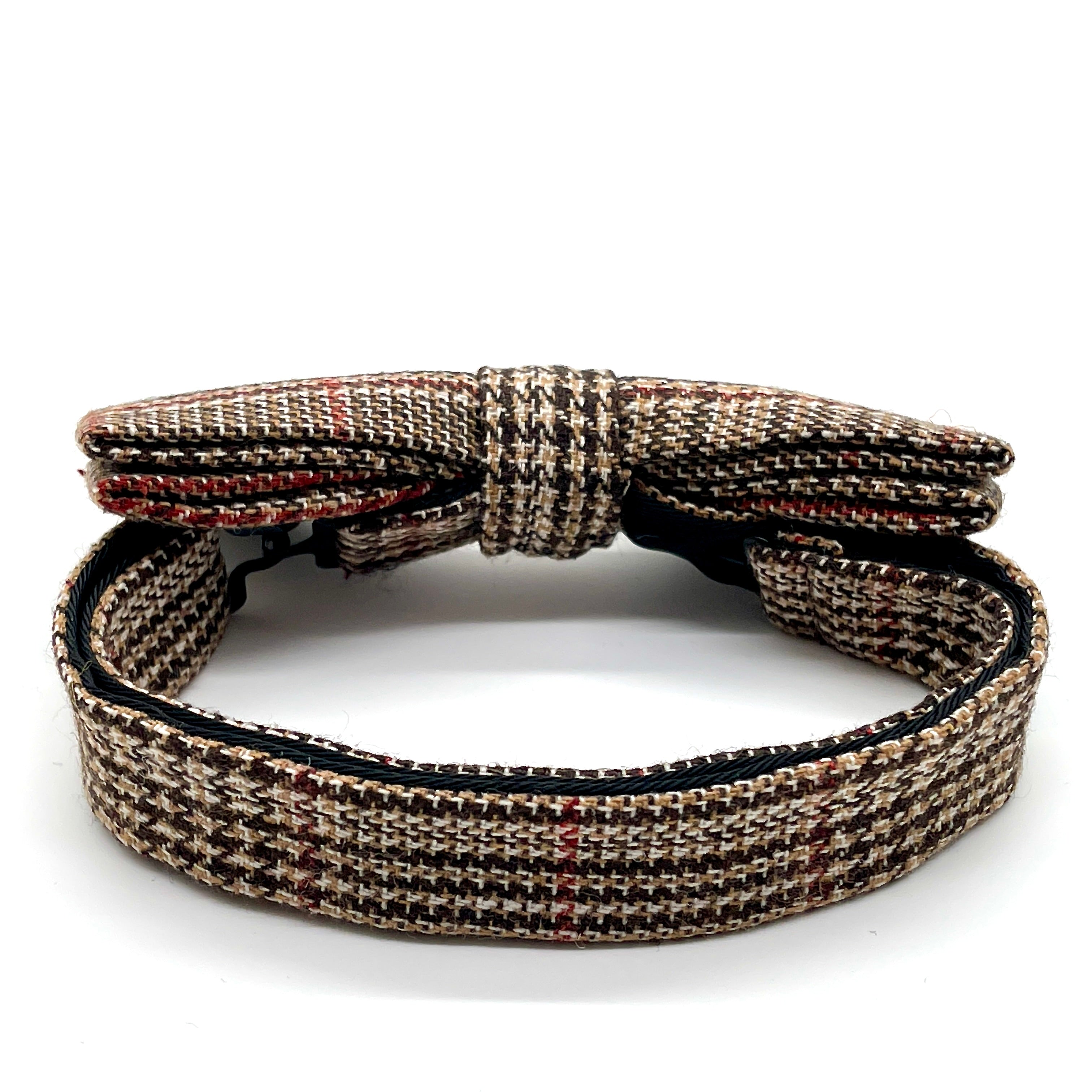 Edles Fliege &amp; Einstecktuch Set im klassischen Glencheck-Muster